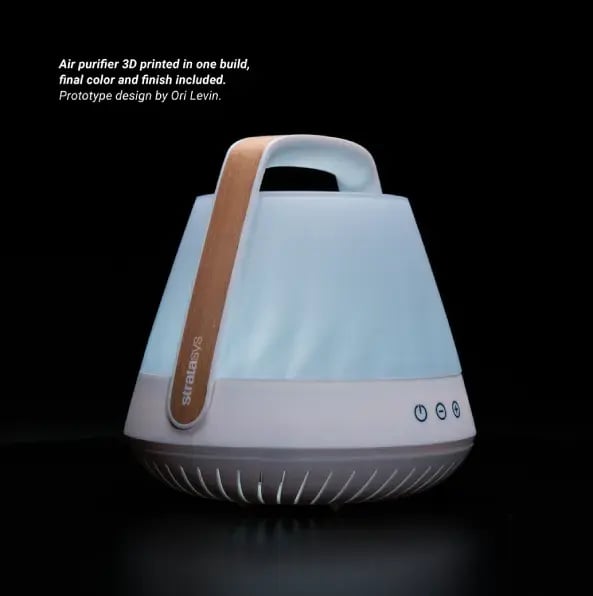 Air purifier 3D printed in one build, final color and finish included